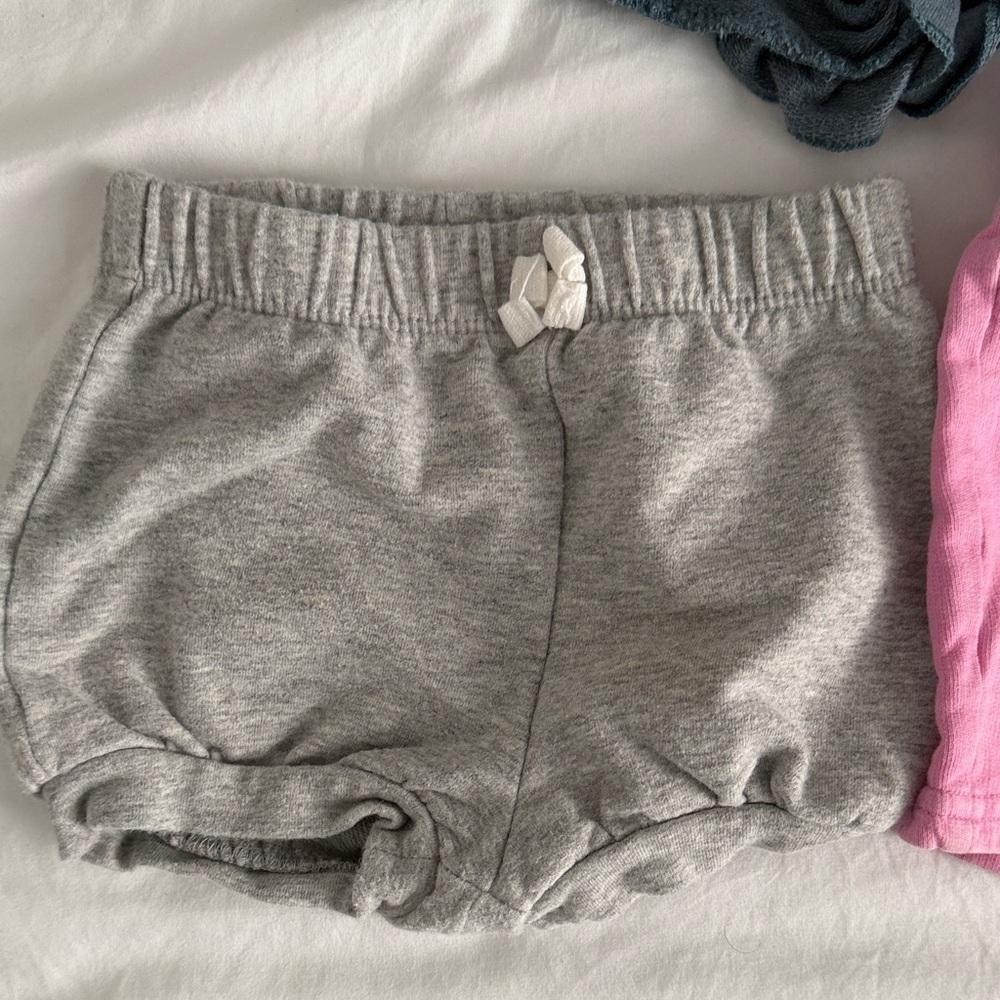 Pink, blue and Gray Kids Shorts 6-9 months - Picture 3 of 8
